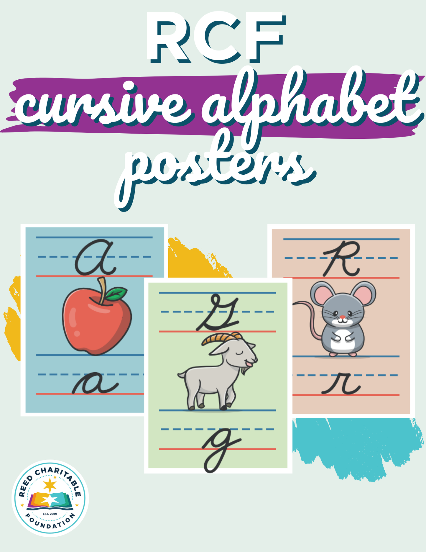 Cursive Alphabet Posters
